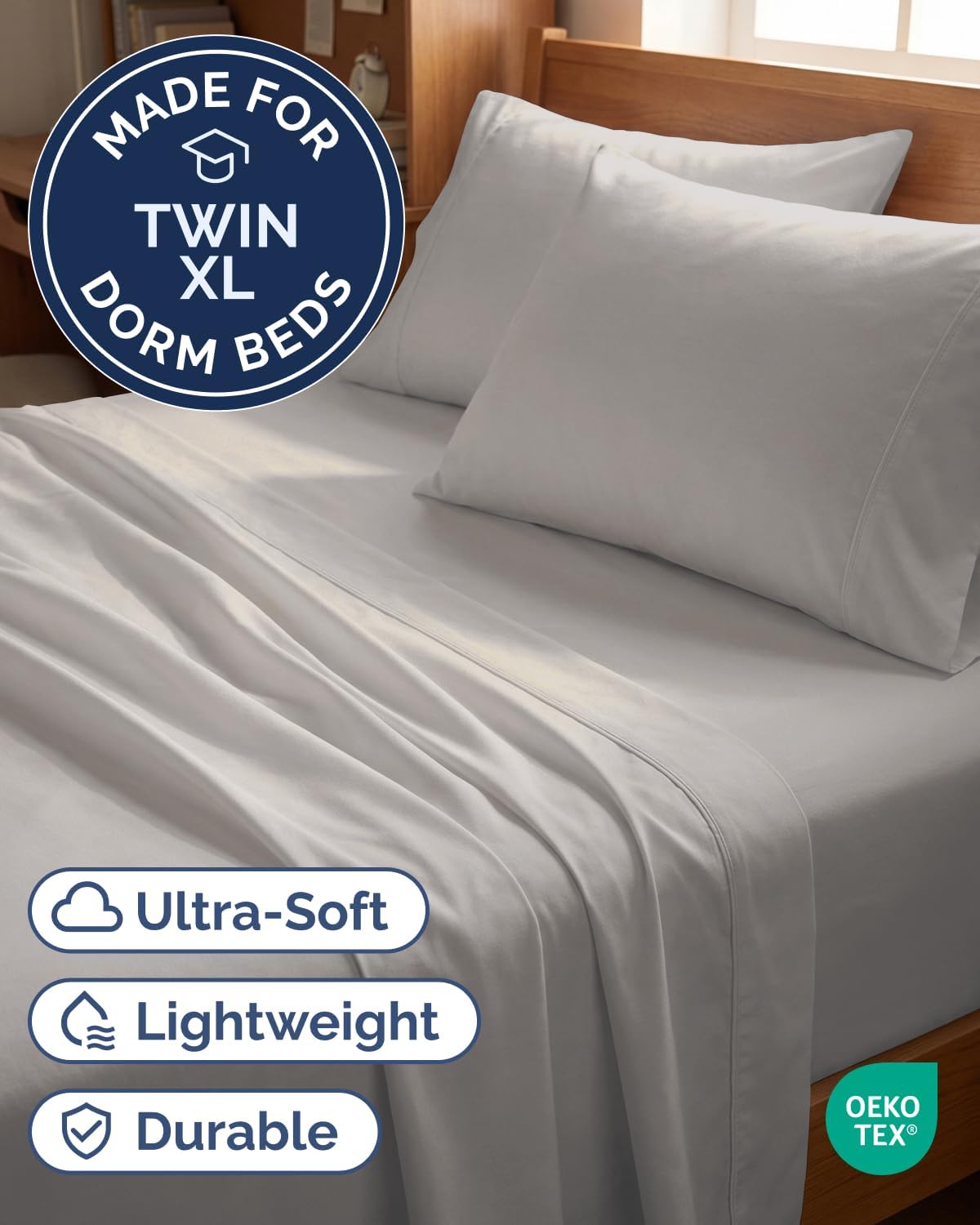 Twin XL 4 Piece Sheet Set - Comfy, Breathable & Cooling - Soft Hotel Luxury Bedding for Women, Men, Kids, Teens and Children - 1 Flat & 1…