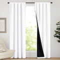 Nicetown 100% Blackout Curtain Panels, Window Curtains with Black Liner for Nursery, 84 inches Drop Cold and Full Light Blocking Draperies…