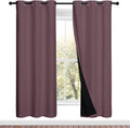 Nicetown 100% Blackout Window Curtain Panels, Full Light Blocking Drapes with Black Liner for Nursery, 72-inch Drop Thermal Insulated Drape…