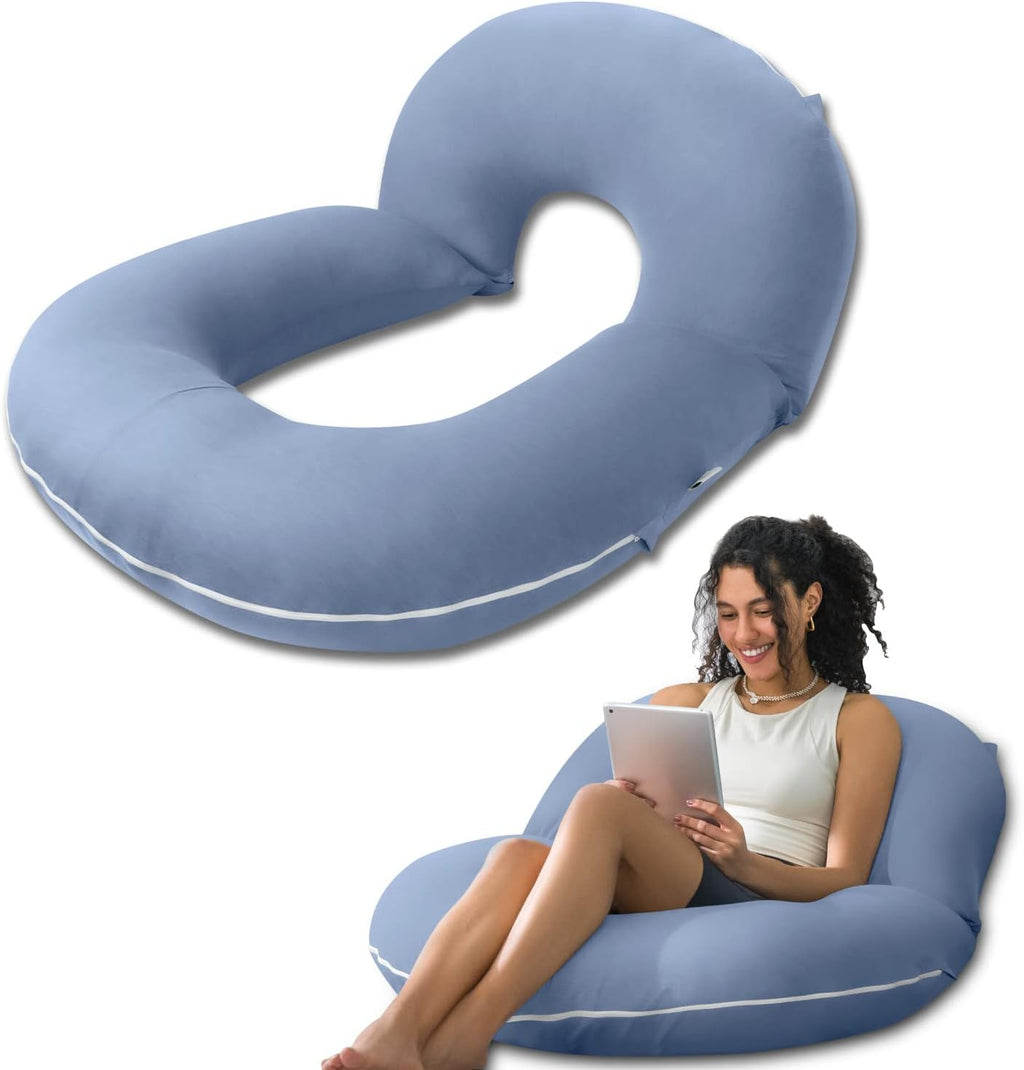 Insen Reading Pillow, Back Pillow for Sitting in Bed for Reading, Nurse & Relax, Reading Pillow for Adults, Moms & Kids, Sit Up Pillow for…