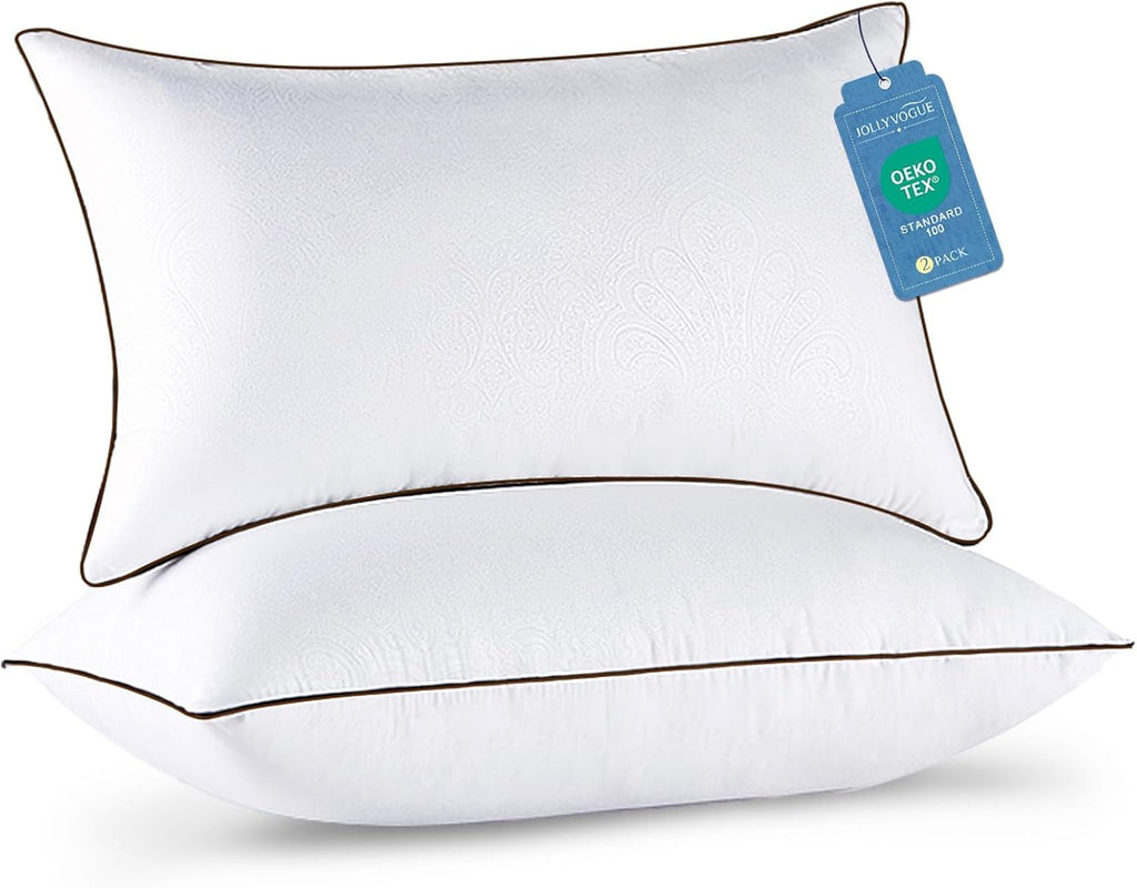 JOLLYVOGUE Pillows Standard Size Set of 2, Cooling and Supportive Pillows Full Size Set of 2 for Side and Back Sleepers, Down Alternative…