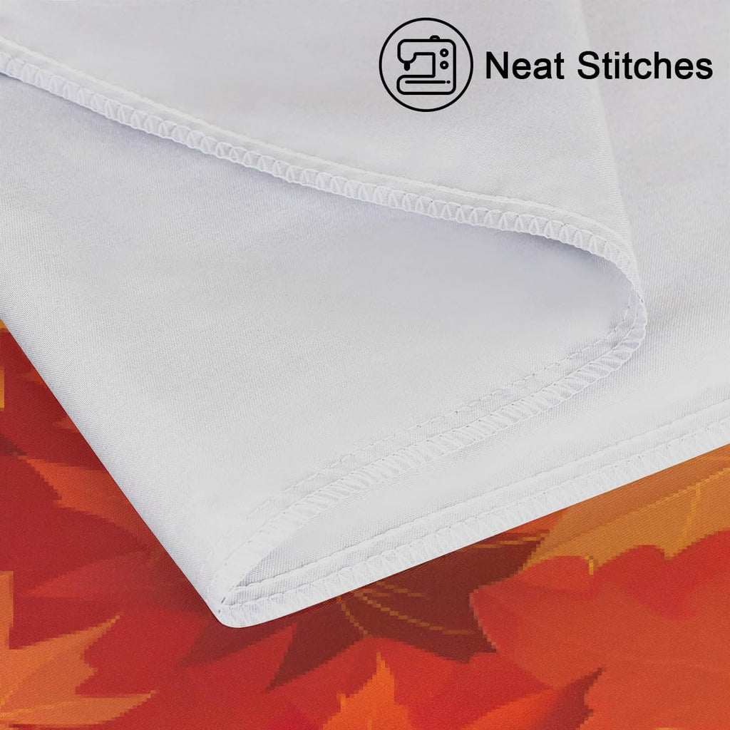 Satin Pillowcase for Hair and Skin Orange Thanksgiving Maple Soft Silk Pillow Case with Envelope Closure Cooling Pillow Cases Slip…