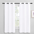NICETOWN White Samll Window Blackout Curtain Panels, 50% Light Blocking Curtains for Bedroom & Dining Room Window (Set of 2, 42 inches x…