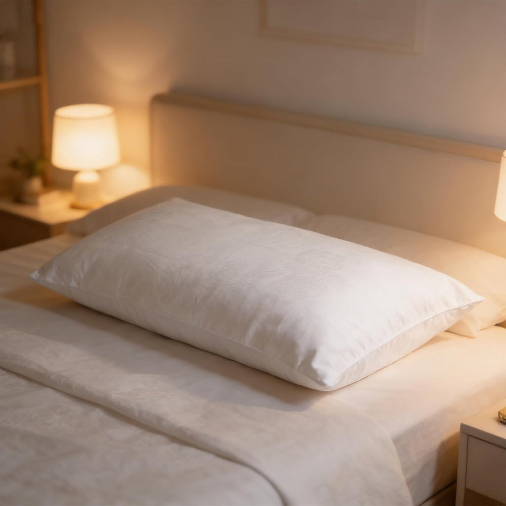 Feather Proof Pillow Covers, WINCUR Waterproof Pillow Protectors with Zipper, White Soft Pillowcases for Sofa Couch and Bed, Machine…