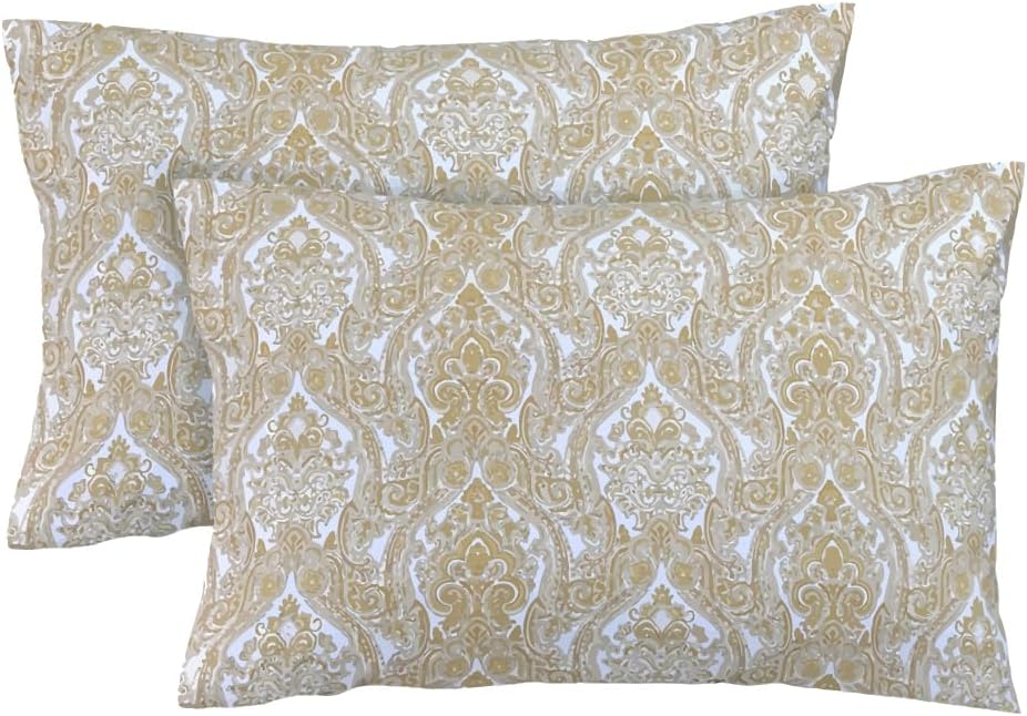 FEATHER & STITCH NEW YORK 100% Cotton 2 Piece King Pillow Cases, 300TC Ultra-Soft Pillowcases with Envelope Closure, Wrinkle- Fade- Stain…