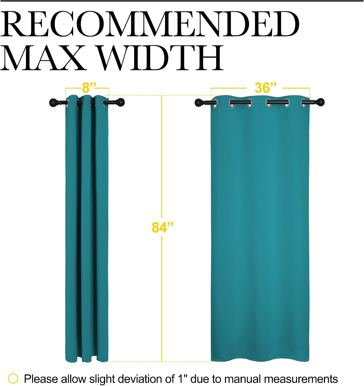 NICETOWN Room Darkening Curtains 84 inch Length 2 Panels, Thermal Insulated Grommet Blackout Curtains for Modern Casual Elegant Bedroom…