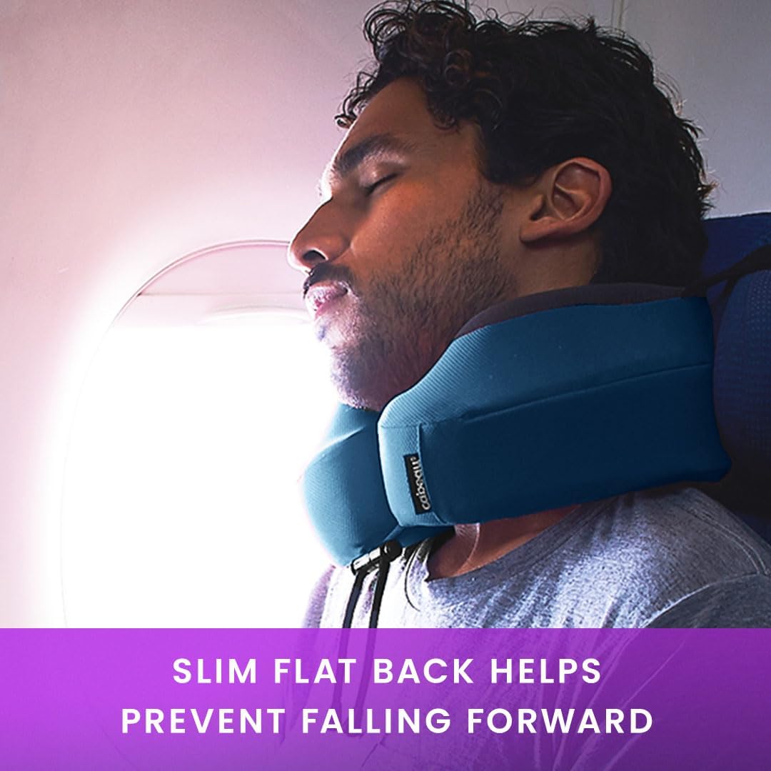 Cabeau Evolution S3 Travel Pillow – Straps to Airplane Seat – Ensures Your Head Won’t Fall Forward – Relax with Plush Memory Foam – Quick-D…