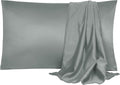 uxcell 2 Pack Silk Satin Pillowcase for Hair and Skin, Cool, Silky, Soft Breathable Pillow Cases Queen Size 20x30 Inch Sateen Pillowcase Gr…