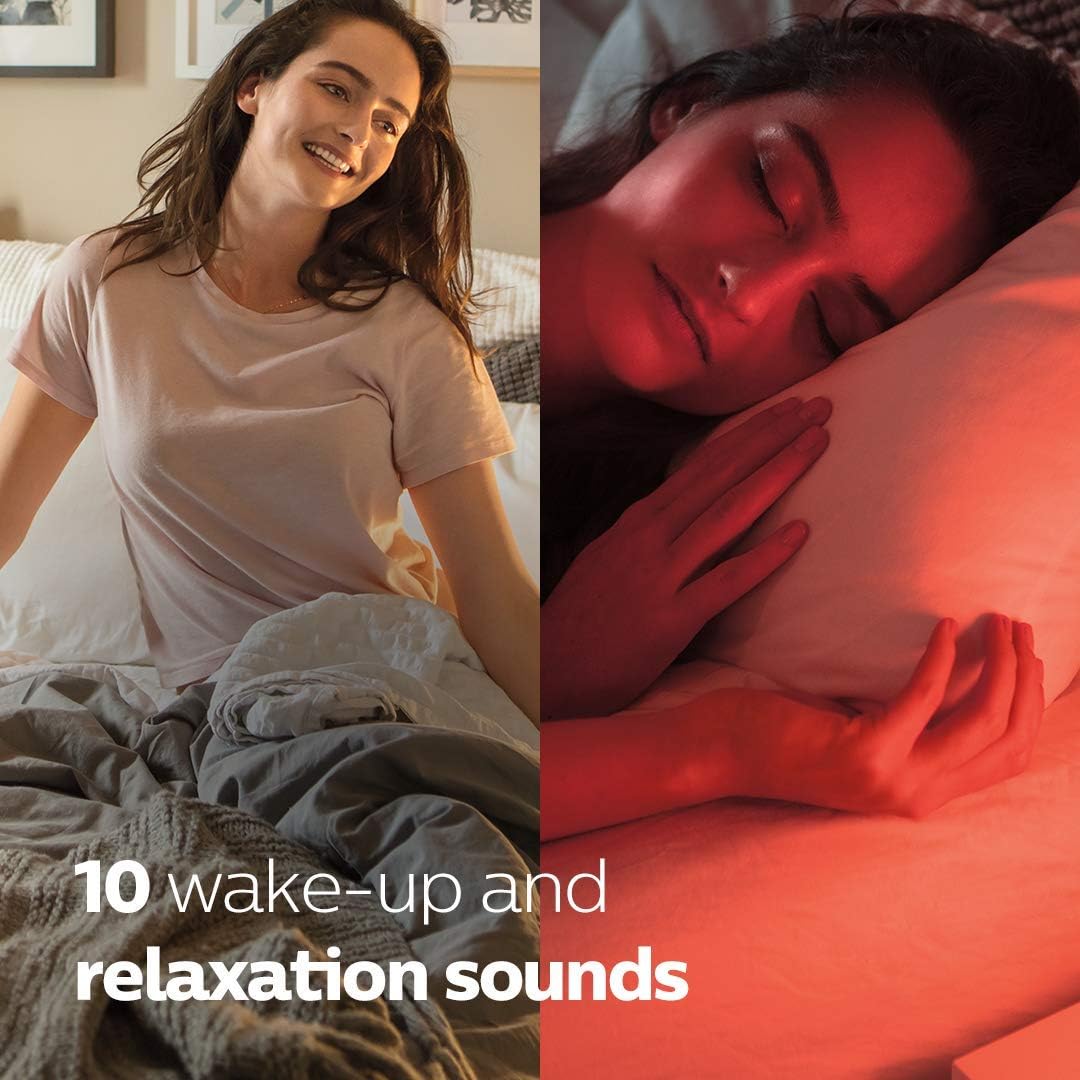 PhilipsSmartSleep Philips SmartSleep Sleep and Wake-Up Light, Simulated Sunrise and Sunset, Multiple Lights and Sounds, RelaxBreathe to Sle…