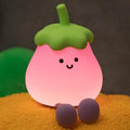 Eggplant Night Light for Kids, Cute Eggplant Sleep Lamp Squishy Silicone Kids Nightlight USB Rechargeable Portable Bedroom Night Lamp…