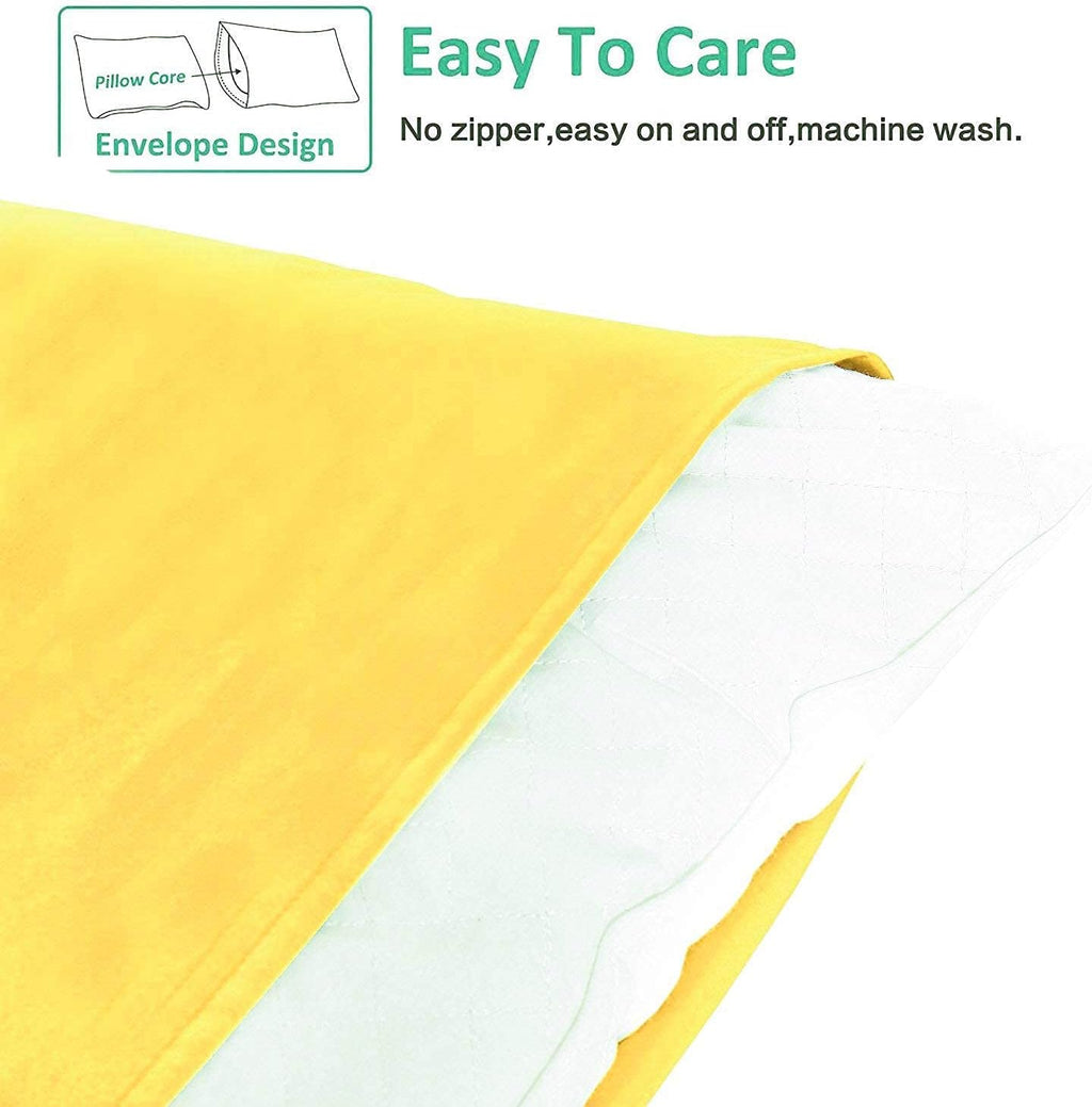 Ntbay Standard Pillowcase Set - 2 Pack Brushed Microfiber 20x26 Pillowcases - Soft, Wrinkle-Free, Fade-Resistant, Stain-Resistant, Yellow P…