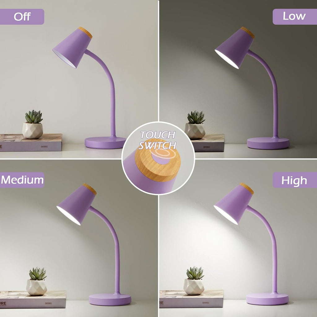 WelcometoEJIAXIN EJIAXIN Desk Lamps for Home Office - Small LED Desk Lamp Touch Dimmable Reading Light for College Dorm Room - Adjustable F…