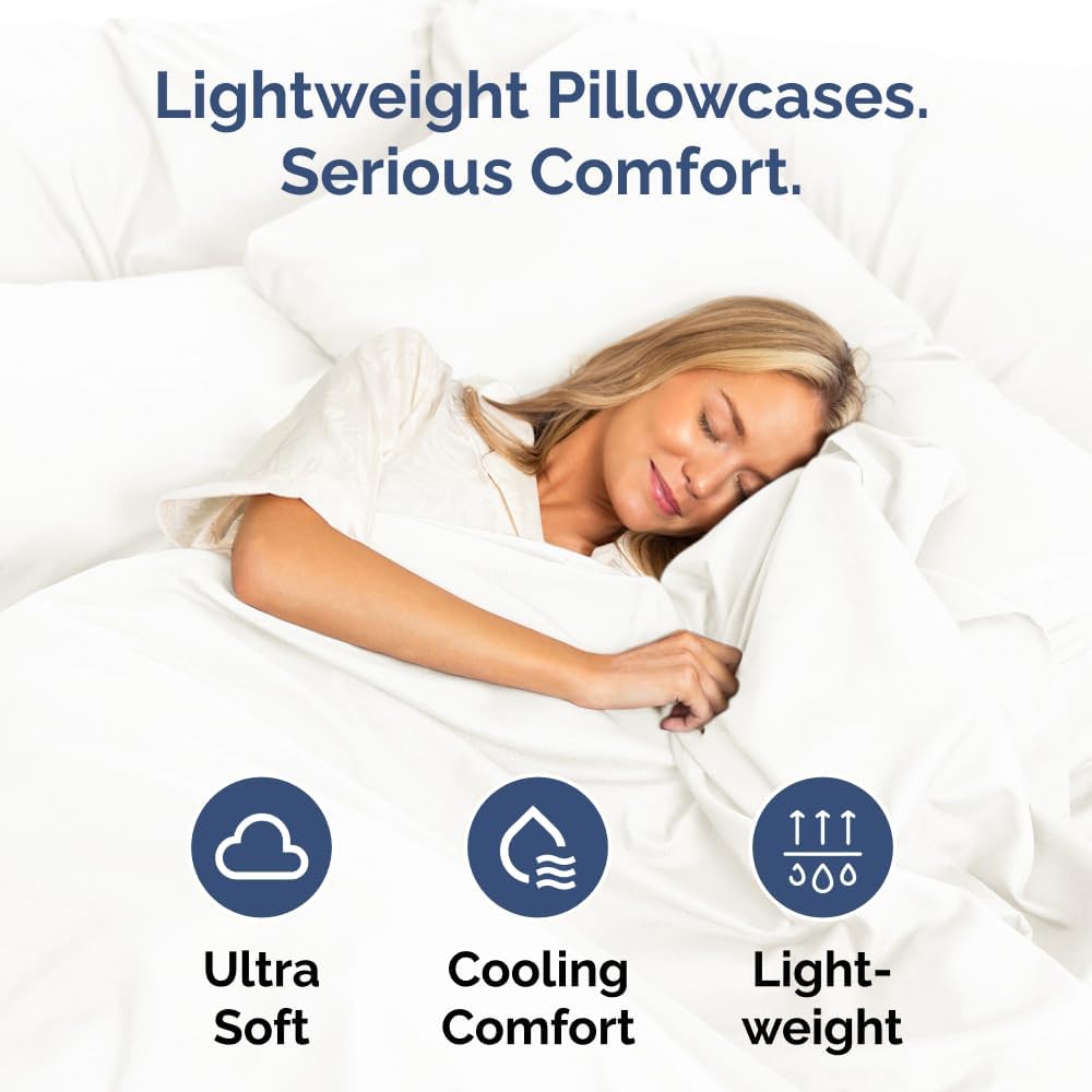 King Standard Pillow Cases Set of 2 - Soft Hotel Quality Pillowcase Covers - Comfy, Cozy, Fade and Wrinkle Resistant - Machine Washable…