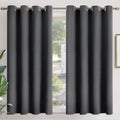 YoungsTex Dark Grey Blackout Curtains 45 Inches Length - Thermal Insulated with Grommet Room Darkening Curtain Drapes for Bedroom Kitchen,…