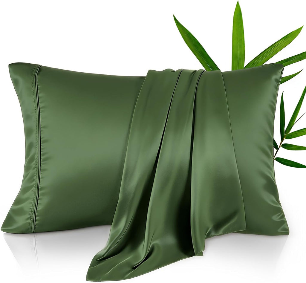 Krimano King Pillow Cases, Derived from Bamboo Viscose, Cooling Pillowcases, Breathable & Wicking Pillow Covers for Hot Sleepers, Envelope…