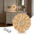 Night Light Wooden Carved Flower Mini USB Rechargeable Motion Sensor Nightlights Magnetic Wall Light for Hallway, Bedroom, Living Room…