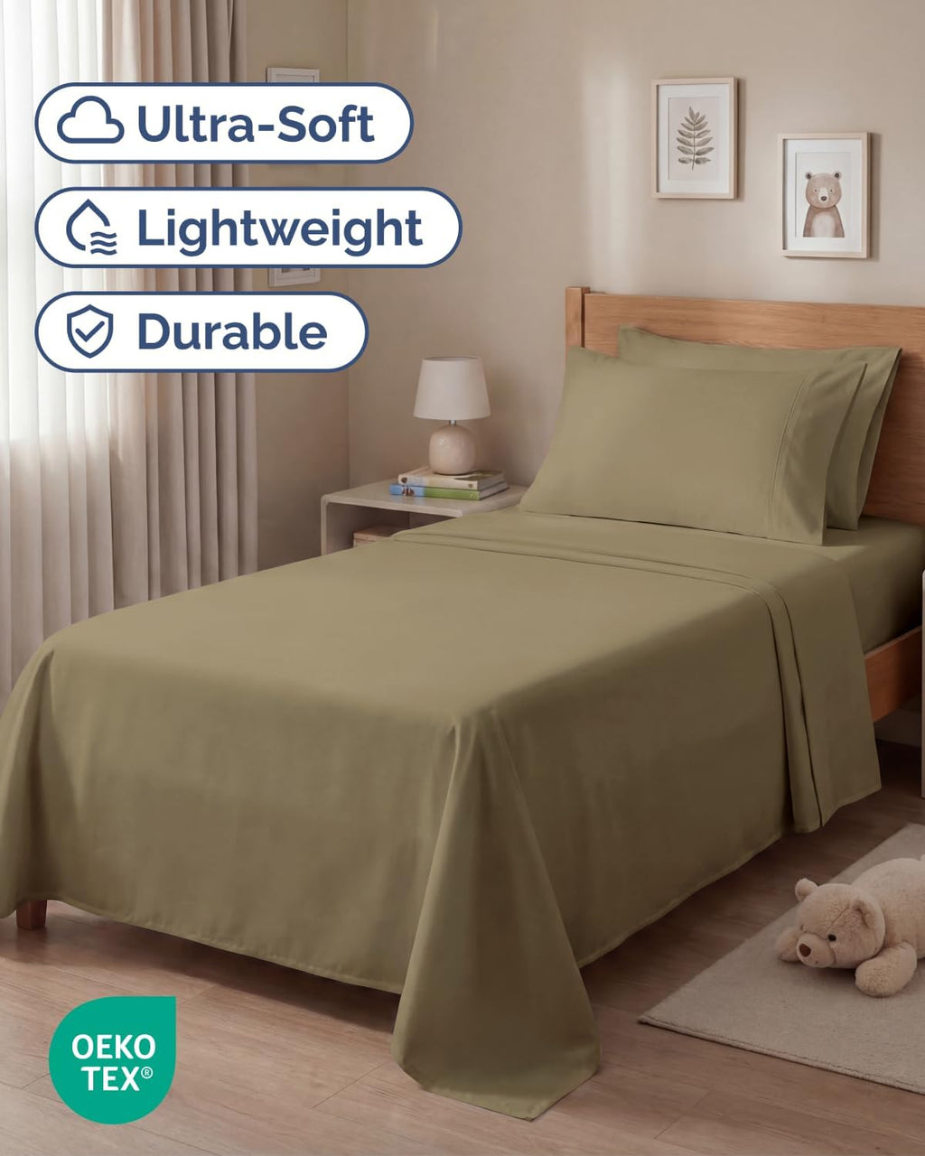 Twin 4 Piece Sheet Set - Comfy, Breathable & Cooling - Soft Hotel Luxury Bedding for Women, Men, Kids, Teens & Children - 1 Flat & 1…