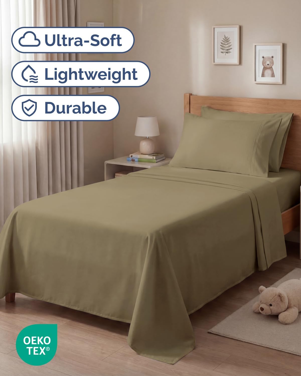 Twin 4 Piece Sheet Set - Comfy, Breathable & Cooling - Soft Hotel Luxury Bedding for Women, Men, Kids, Teens & Children - 1 Flat & 1…