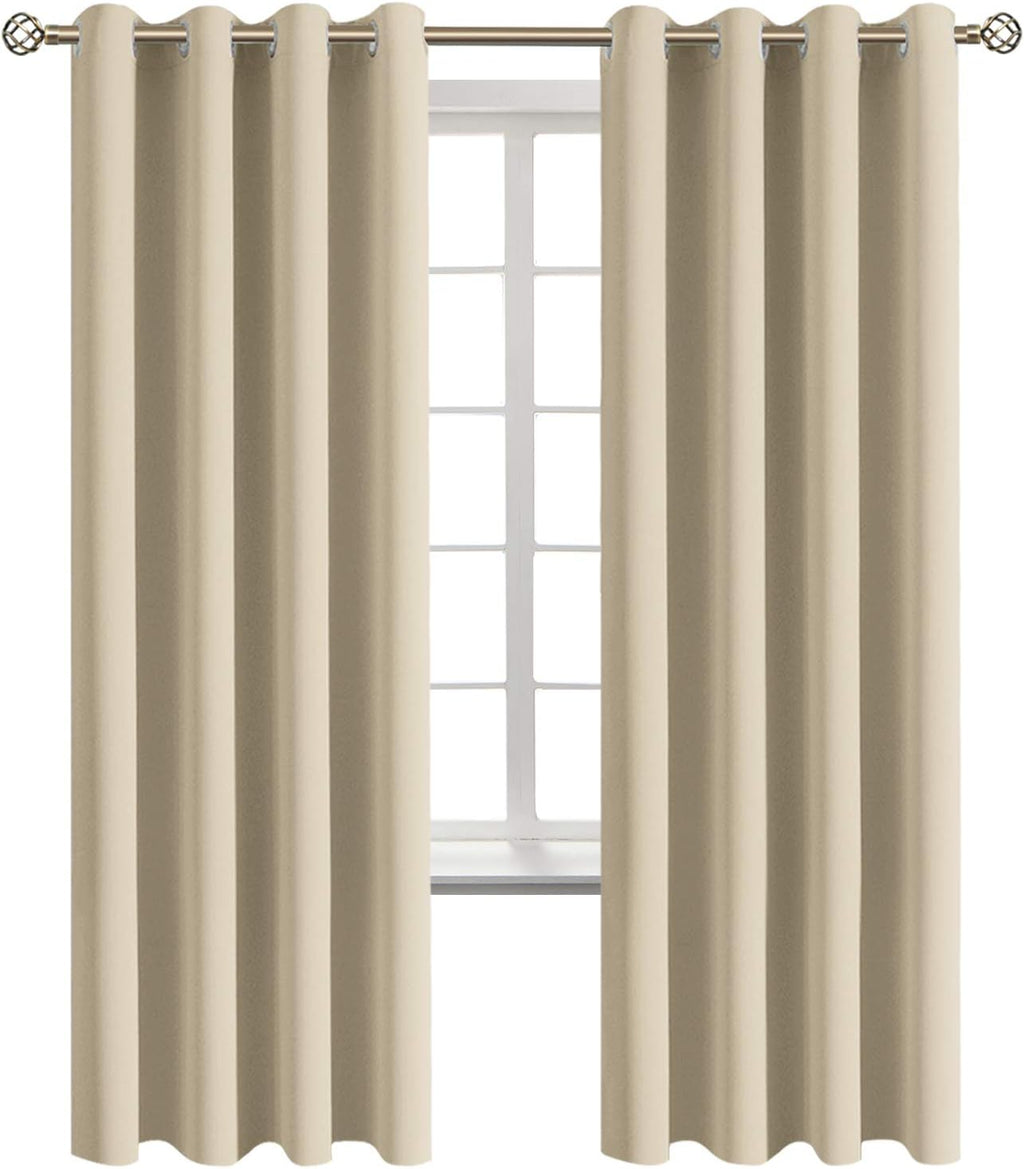 BGment Room Darkening Curtains 72 Inches Long - Grommet Thermal Insulated Drapes Window Treatment Curtains for Bedroom, 2 Panels, 52 x 72 I…