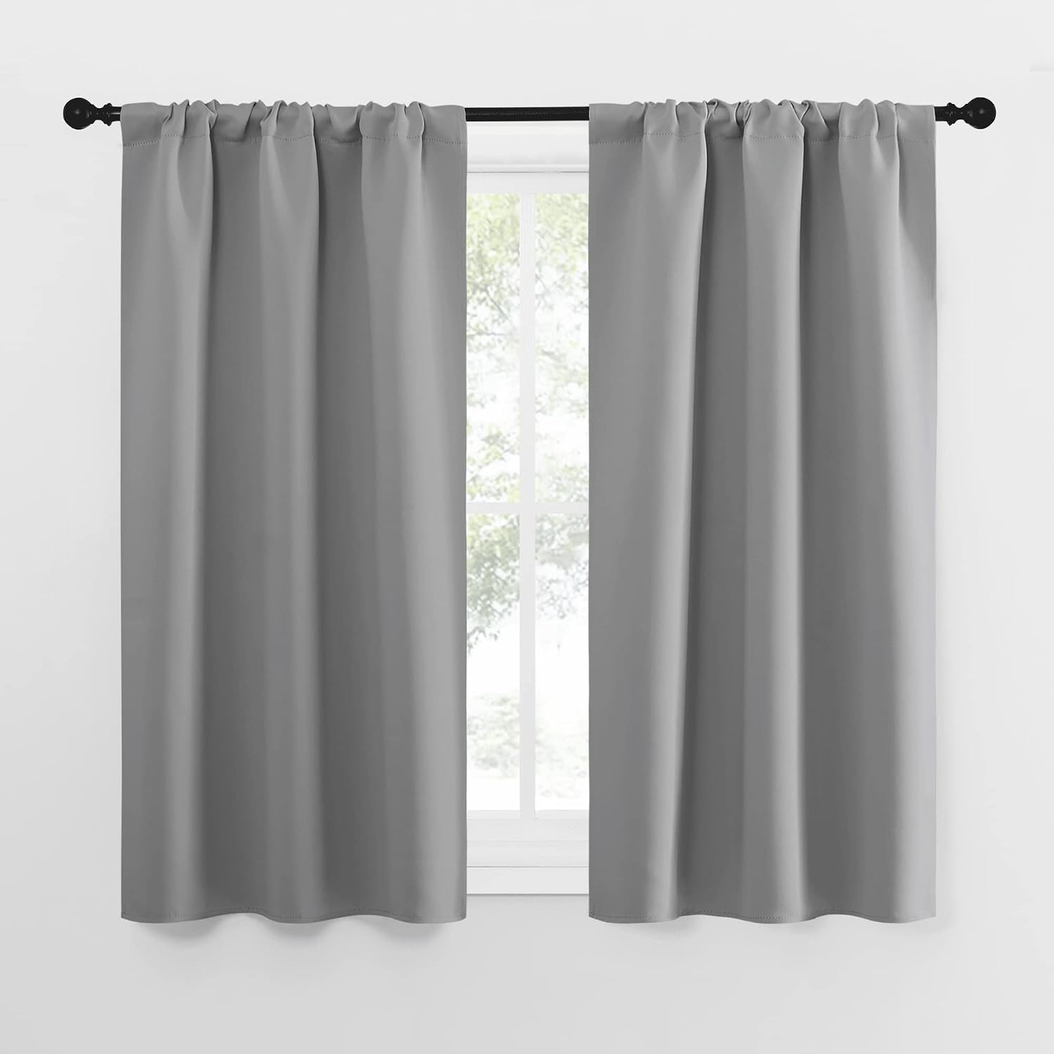 NICETOWN Short Curtains for Small Window - Home Decoration Thermal Insulated Rod Pocket Blackout Blinds & Drapes for Small Windows…