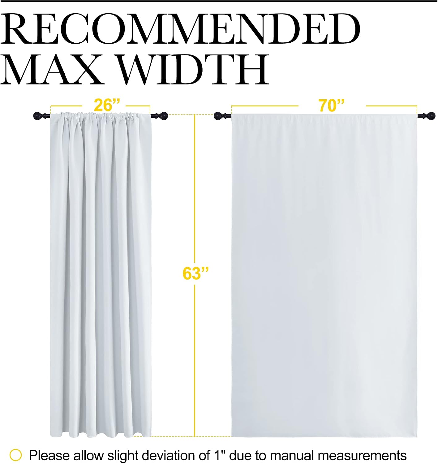 NICETOWN Bedroom Window Curtain Panels - Window Treatment Thermal Insulated Rod Pocket Room Darkening Curtains/Drapes for Patio Door…