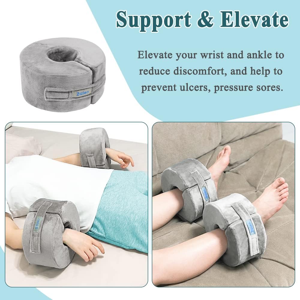 Foot Support Pillows Ankle Foot Elevation Pillow Heel Protectors for Sleeping Ankle Wedge Protector Bed Sore Cushion Foot Rest Pillow…