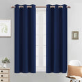 Yakamok Thermal Insulated Blackout Curtains for Bedroom, Light Blocking Grommet Window Drapes for Living Room(38 x 54Inch, Navy Blue, 2…