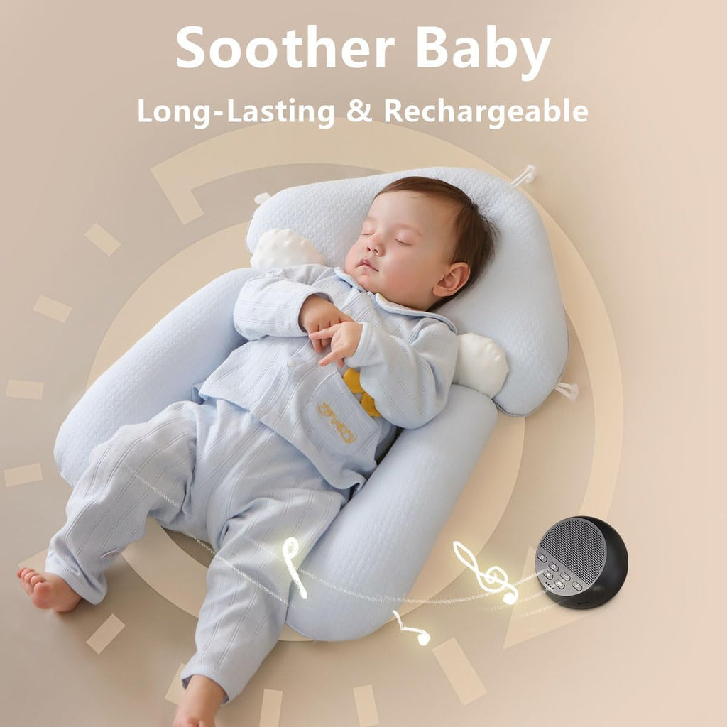 Portable Sound Machine White Noise Machine Nonstop 30 Soothing Sounds for Baby Kids Adults Pink Noise Sleep Machine 36-Level Vol Auto-Off…