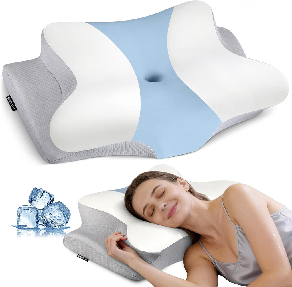 Bespillow Cervical Neck Pillow for - Ergonomic Pillow Side Sleeper Pillow for Sleeping, Orthopedic Memory Foam Pillow for Neck Support, Con…