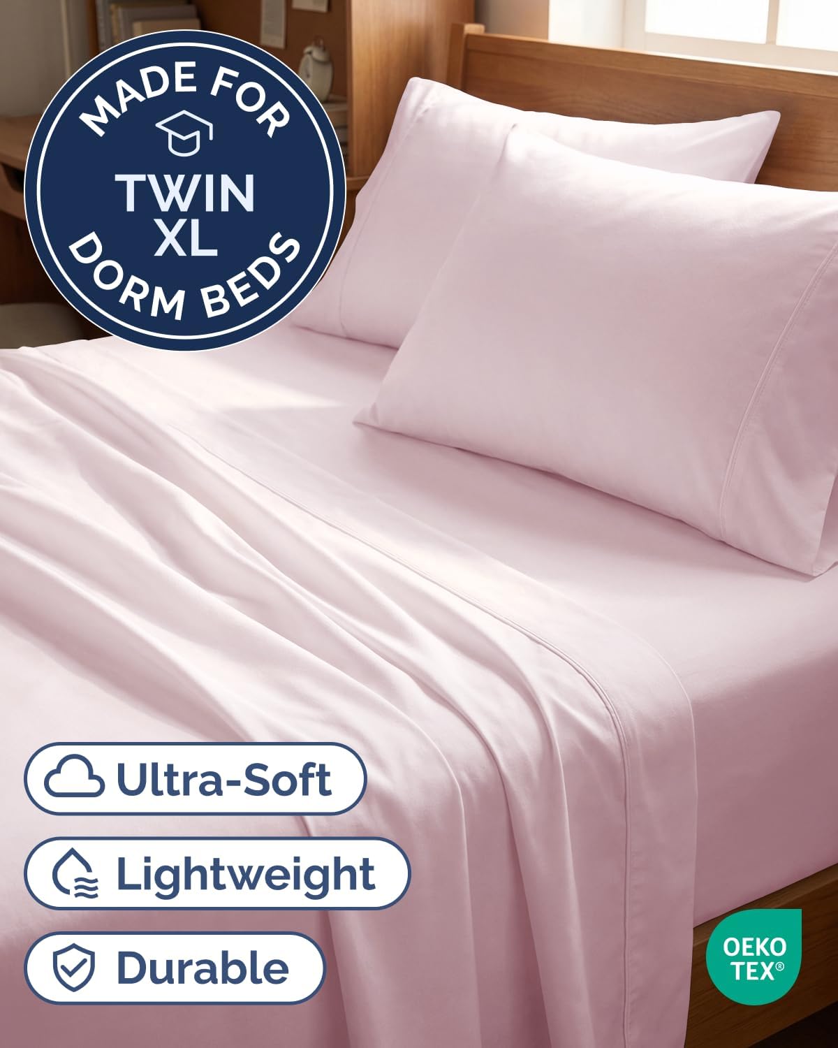 Twin XL 4 Piece Sheet Set - Comfy, Breathable & Cooling - Soft Hotel Luxury Bedding for Women, Men, Kids, Teens and Children - 1 Flat & 1…