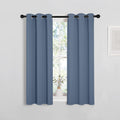 NICETOWN Thermal Insulated Curtains Blackout Draperies, Stone Blue, Set of 2, 29 by 40 inches Long, Window Treatment Solid Grommet Room…