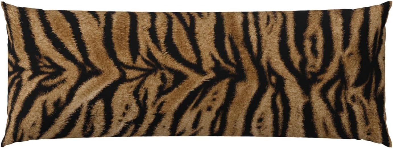 Sovvin Animal Tiger Print Body Pillow Cover Long Pillow Case with Zipper Decorative Soft Cushion Bedding Pillowcase for Couch Bedroo…