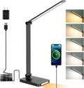 LED Desk Lamp with USB Ports, Touch Desk Lamps for Home Office with 5 Color Modes,3 Brightness Desk Light with Small Night Light, Reading…