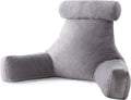 Linenspa Reading Pillow with Shredded Memory Foam- X-Large Size with Neck Support - Back Pillow for Sitting in Bed, Reading, Gaming…
