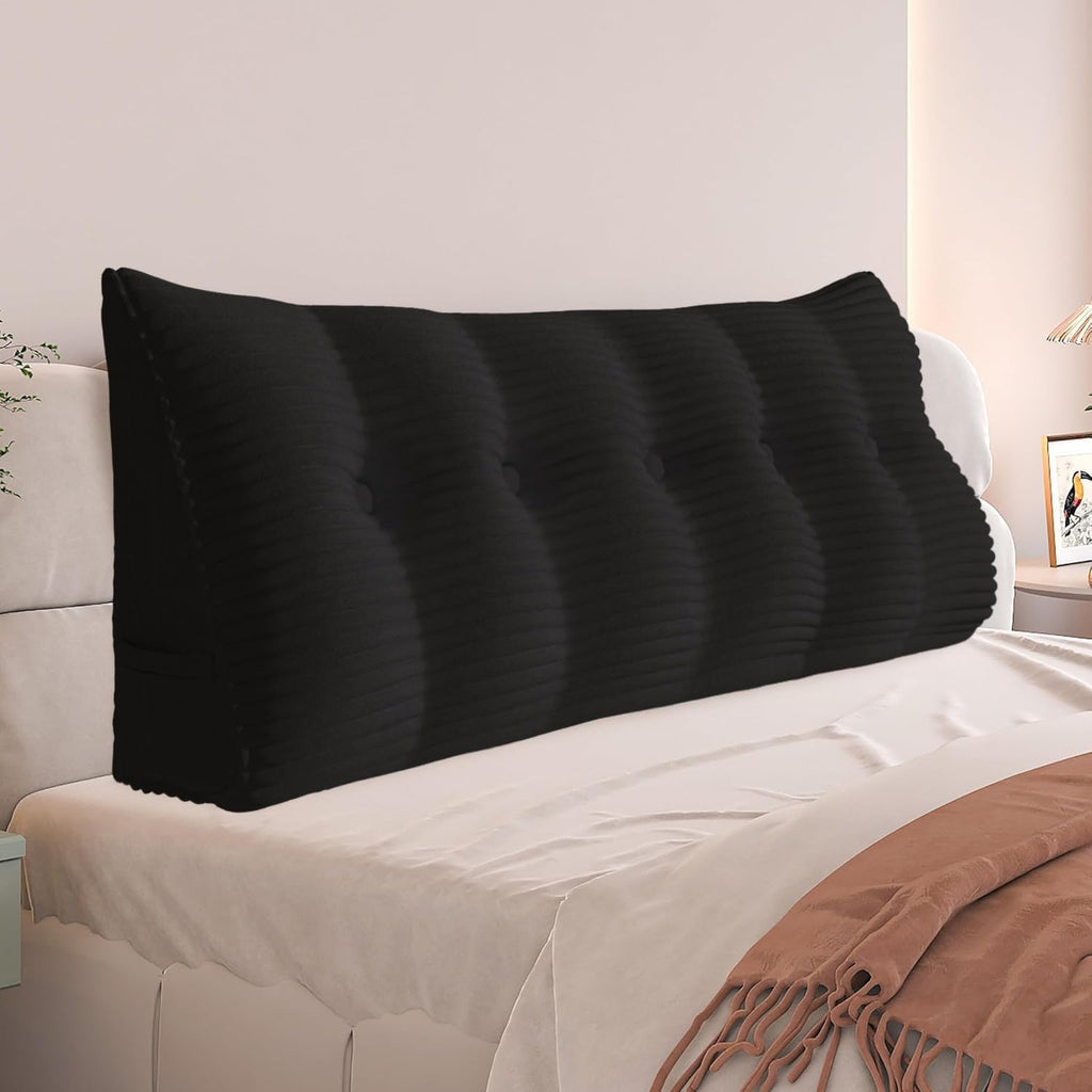 Daneey Headboard Wedge Pillow Bed Wedge Pillow for Headboard Bolster Reading Pillow for Bed Back Pillow for Sitting in Bed Wedge Pillow…