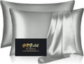 Home Silk Pillowcase 2 Pack, Mulberry Silk Pillow Cases Queen Size Set of 2, Anti Acne Silk Pillowcase for Hair and Skin, Natural Silk Sati…