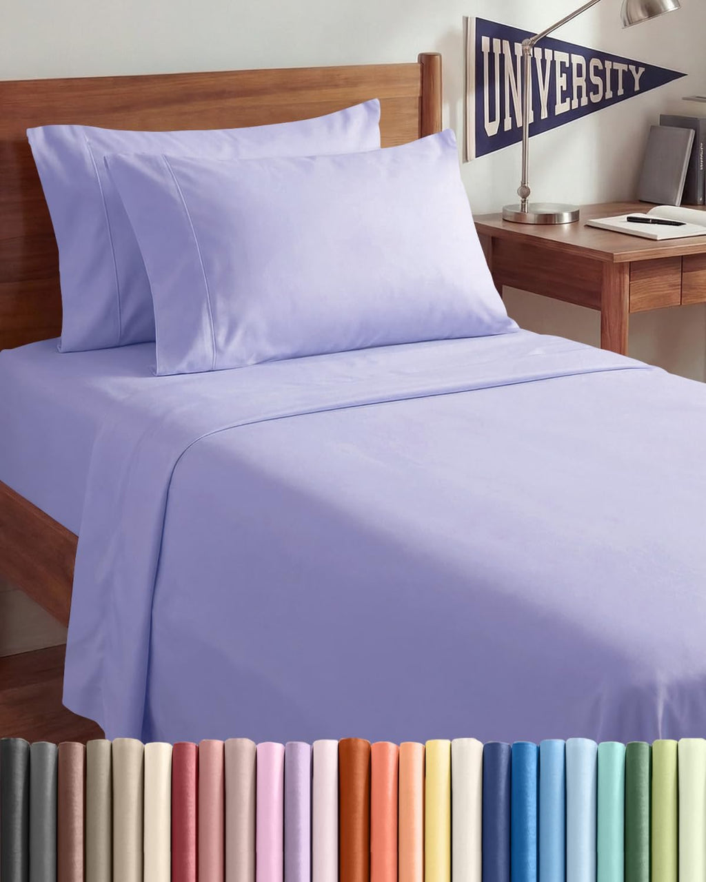 Twin XL 4 Piece Sheet Set - Comfy Breathable & Cooling - Hotel Luxury Bedding for Women, Men, Kids, Teens & Children - 1 Flat & 1 Fitted…