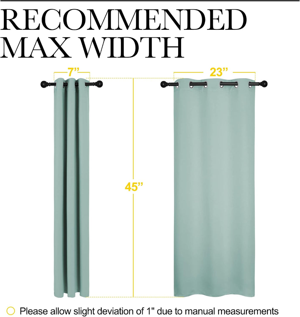 NICETOWN Thermal Insulated Curtains Blackout Draperies, Window Treatment Solid Grommet Room Darkening Drape Panels for Bedroom (Aqua…