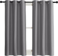 NICETOWN Blackout Curtain Blind for Bedroom, Single Panel, W42 x L54 inches, Grey/Gray, Thermal Insulated Grommet Blackout Room Darkening…