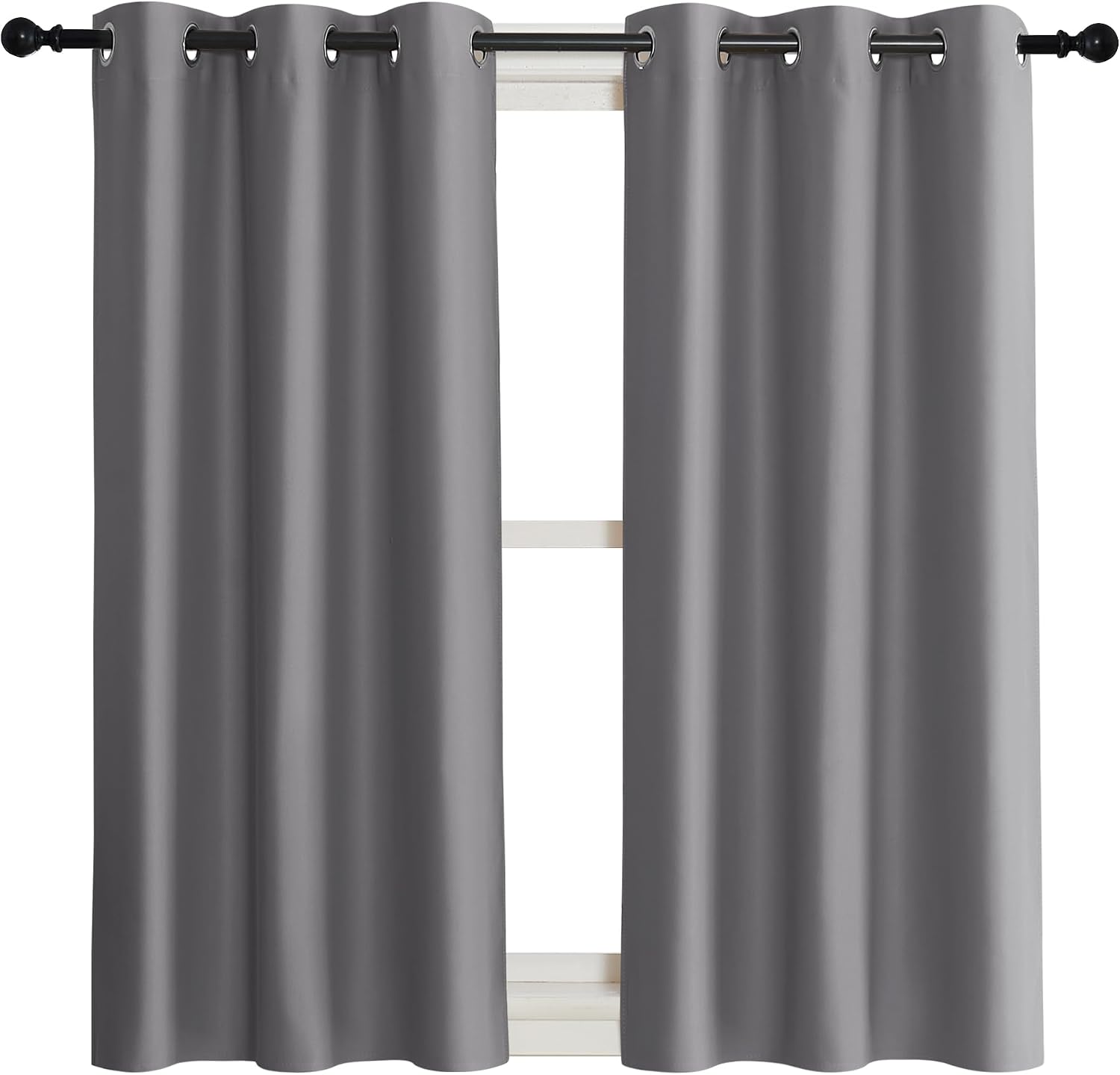 NICETOWN Blackout Curtain Blind for Bedroom, Single Panel, W42 x L54 inches, Grey/Gray, Thermal Insulated Grommet Blackout Room Darkening…