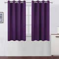 Lemomo Blackout Curtains 66 x 54 Inch Long Purple Curtains Set of 2 Panels Room Darkening Curtains for Bedroom and Living Room 54 Inch silv…