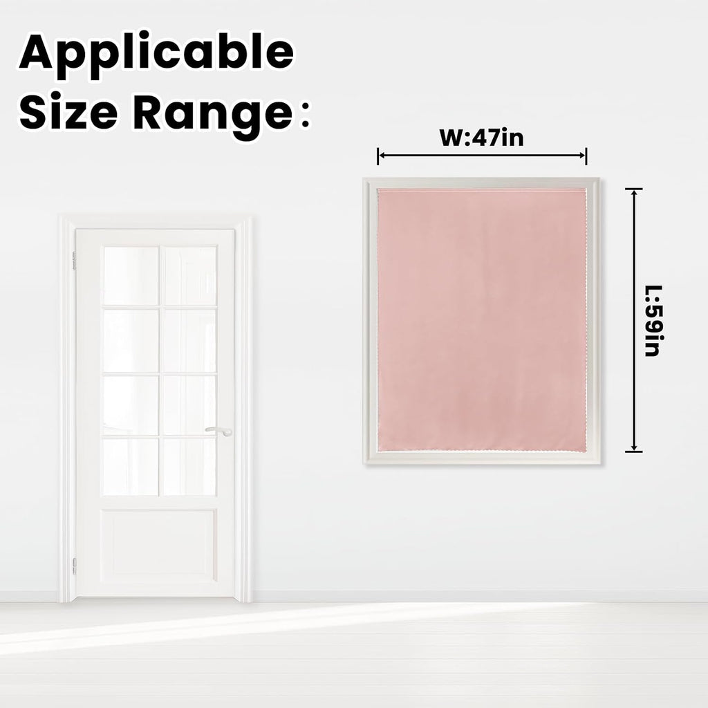 Self Adhesive Blackout Curtains- Stick on Curtains Shades Window Blinds Curtains No Rod Needed Easy to Hang Curtain, Use for Bedroom…
