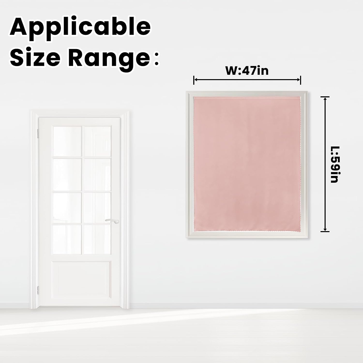 Self Adhesive Blackout Curtains- Stick on Curtains Shades Window Blinds Curtains No Rod Needed Easy to Hang Curtain, Use for Bedroom…
