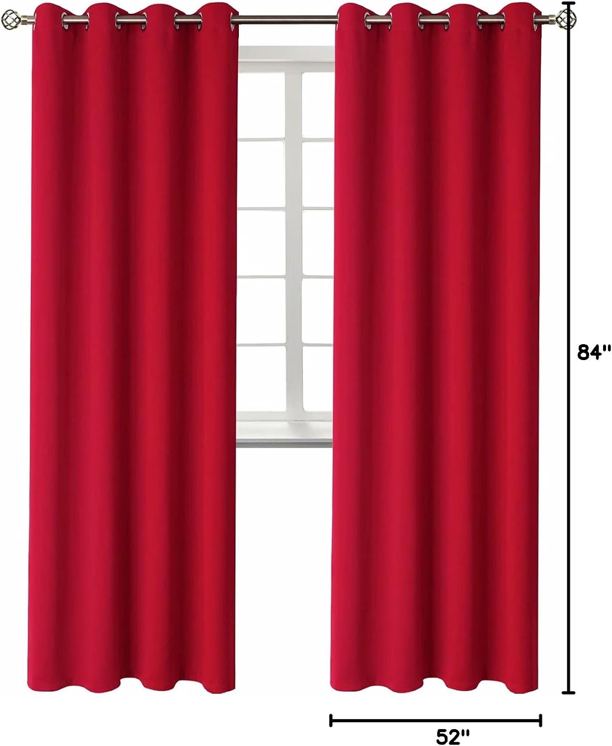 BGment Christmas Room Darkening Curtains 84 Inches Long - Grommet Thermal Insulated Drapes Window Treatment Curtains for Bedroom, 2 Panels,…