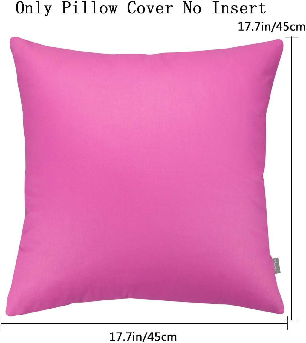 Thmyo 4-Pack 100% Cotton Comfortable Solid Decorative Throw Pillow Case, Square Cushion Cover Pillowcase Sublimation Blank Pillow Covers DI…