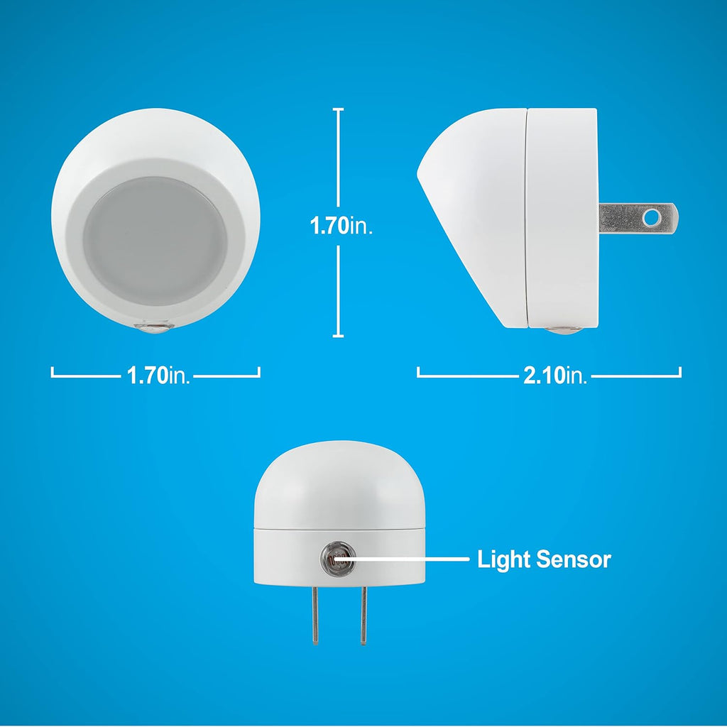GE Rotating Plug in Night Light, Home Decor, Apartment Essentials, LED Lights for Bedroom, Ambient Lighting, Dusk to Dawn Sensor…