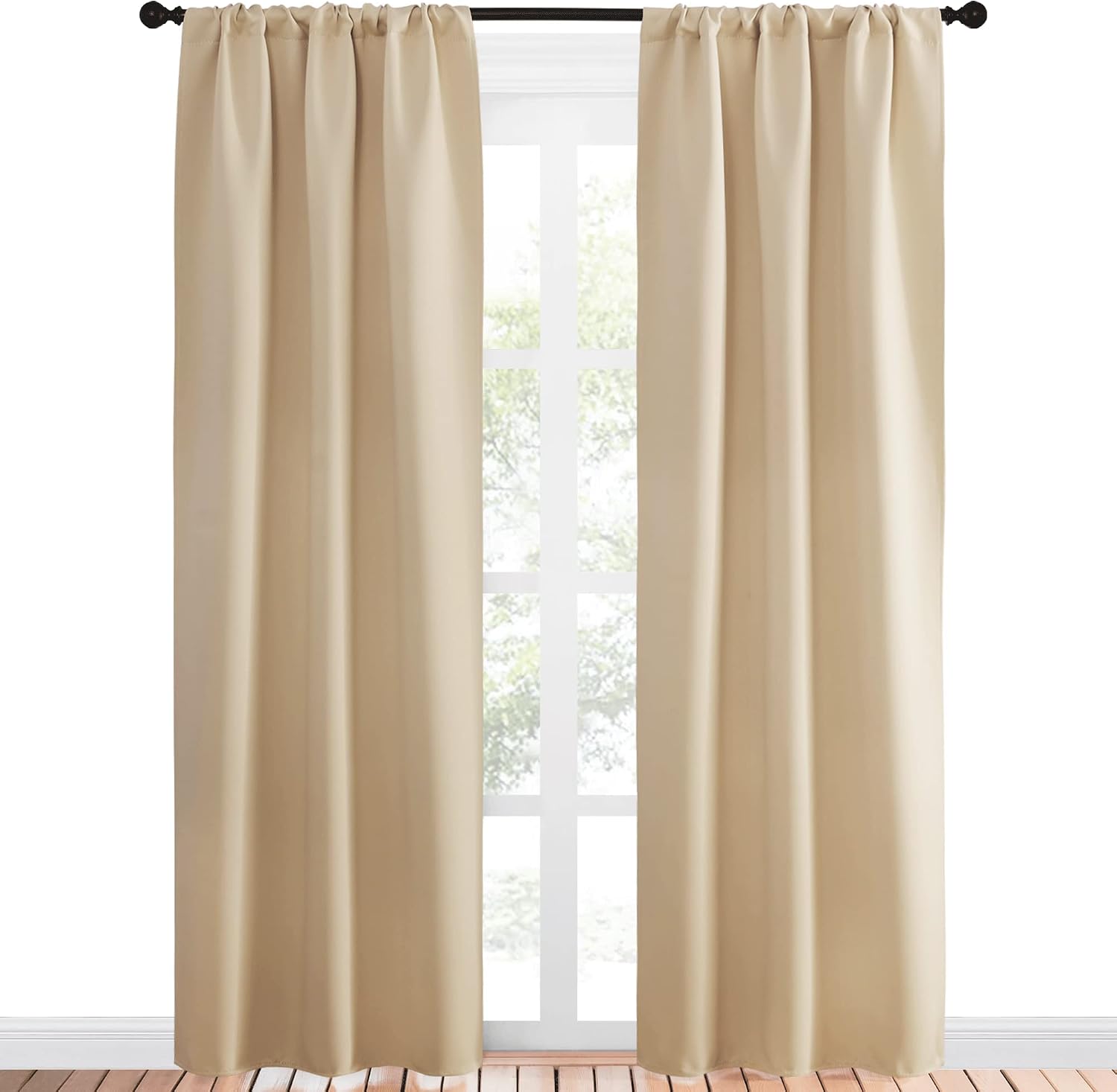 NICETOWN Blackout Room Darkening Curtains - Home Decoration Light & Noise Reducing Thermal Insulated Window Draperies with Rod Pocket Top…