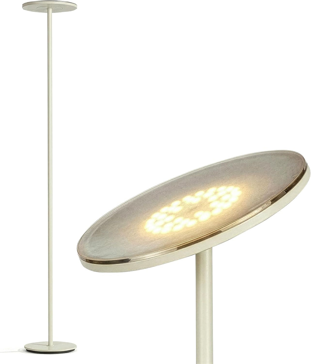 Brightech Sky LED Floor lamp, Torchiere Super Bright Floor Lamp for Living Room Decor & Office - Dimmable, Tall Standing Lamp with Warm…