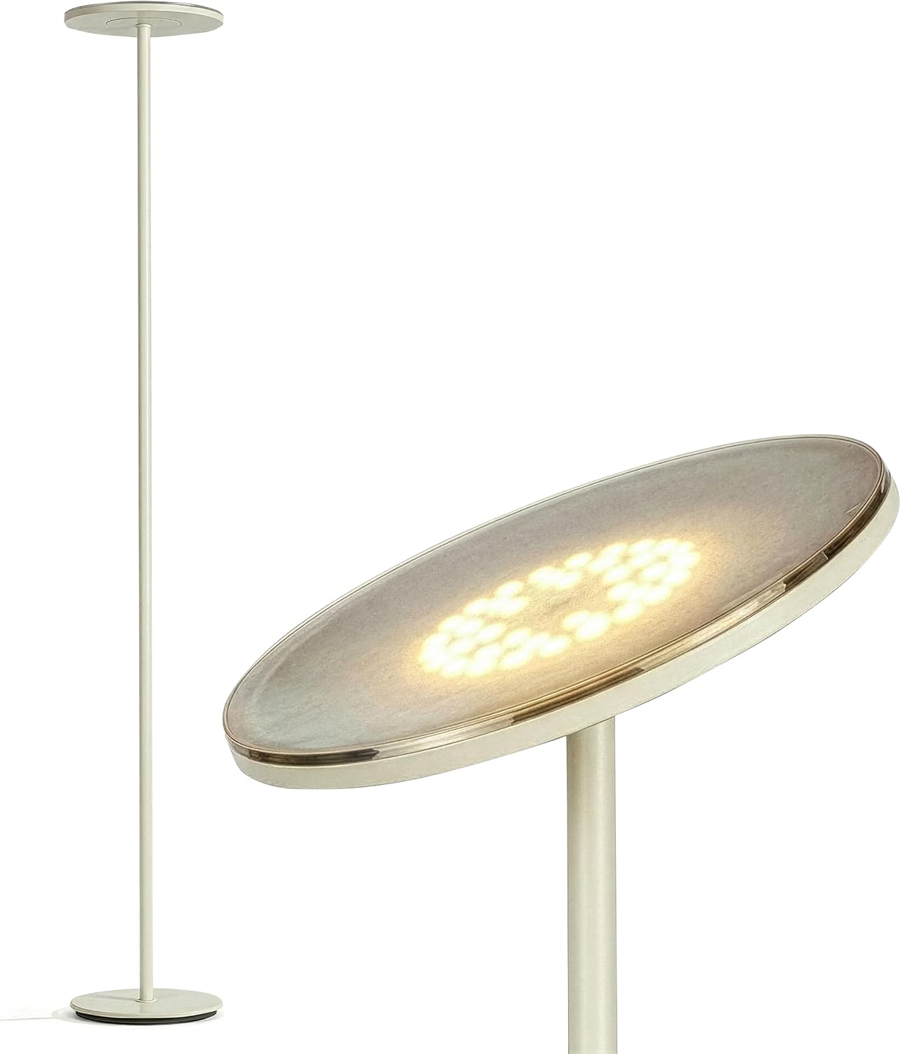 Brightech Sky LED Floor lamp, Torchiere Super Bright Floor Lamp for Living Room Decor & Office - Dimmable, Tall Standing Lamp with Warm…