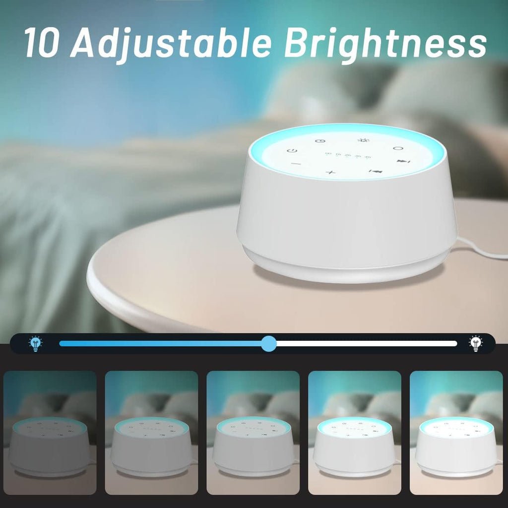 EasyHome Sleep Sound Machine White Noise Machines with 30 Soothing Sounds 12 Adjustable Night Light 10 Adjustment Brightness 32 Levels of V…